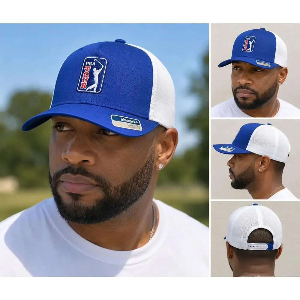 PGA Golf Hat Blue and White